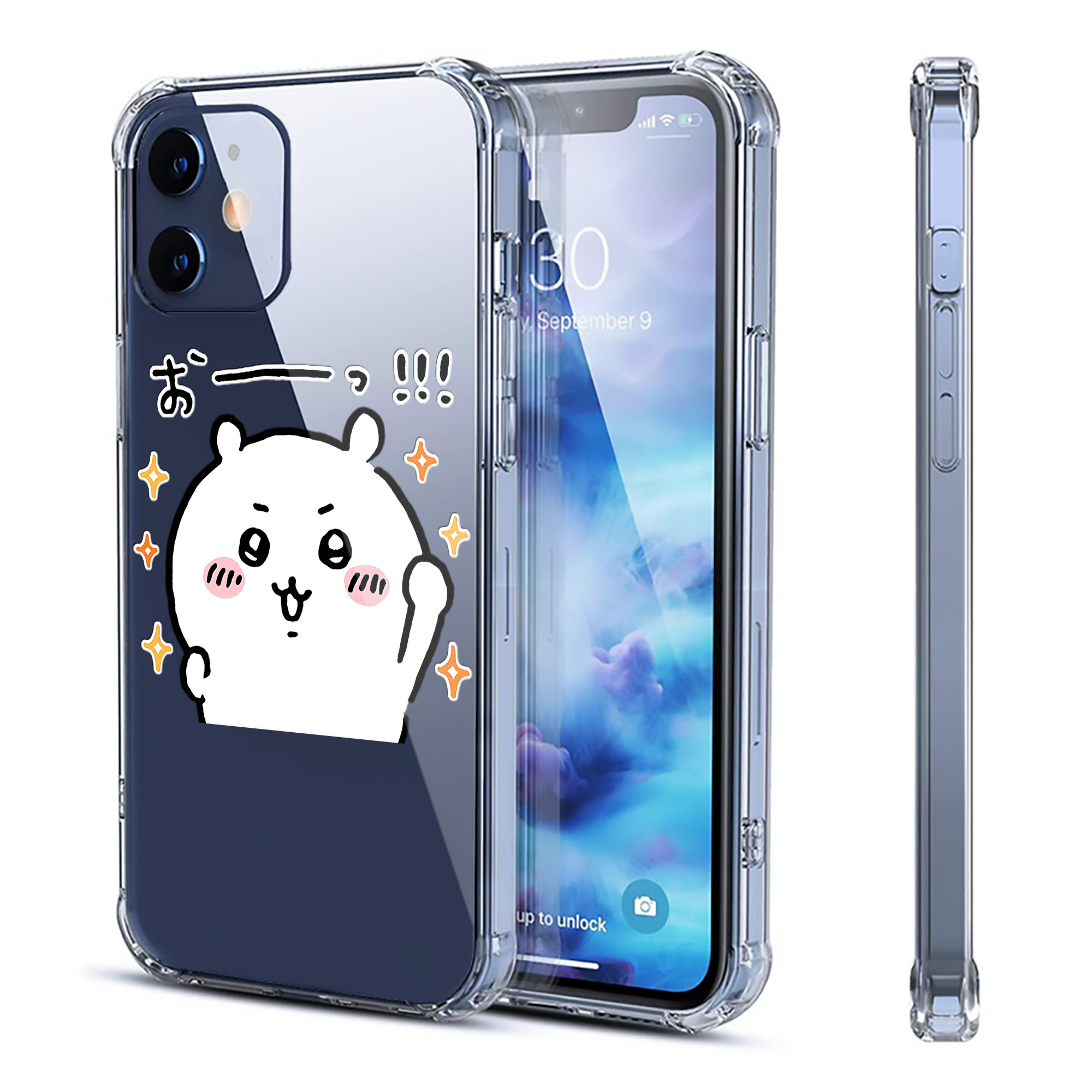 （画像用） ちいかわ ちいかわ Chii-kawa chiikawa 【iPhone 12シリーズ対応】透明スマホケース（クリアソフトケース）